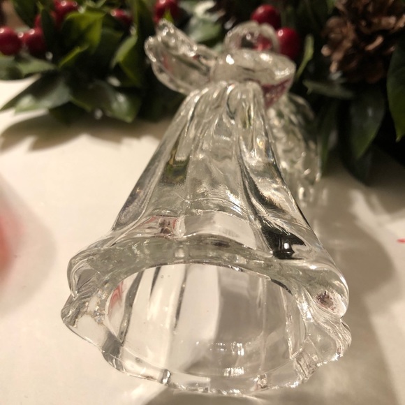 8787 Crystal Clear Angel Playing Harp Taper Candle Holder - Picture 3 of 10